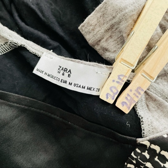 Zara black grey long sleeve top - Picture 3 of 3